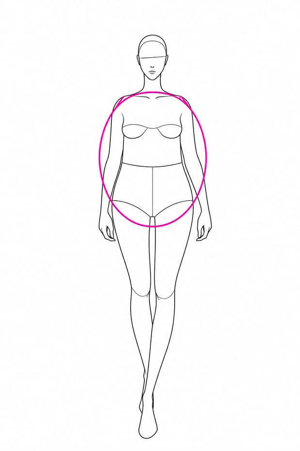 Illustrazione della forma del corpo ovale