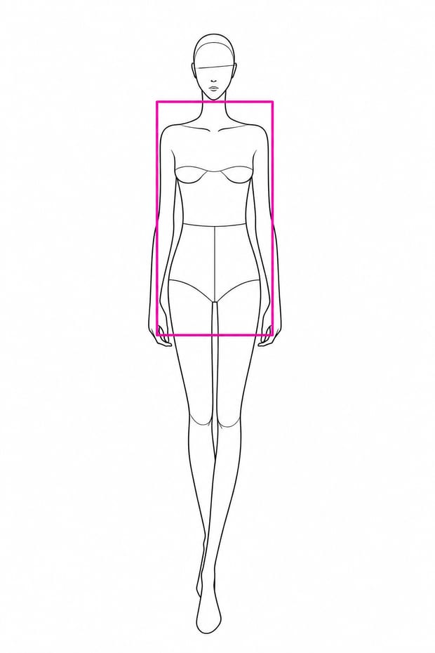 Illustrazione della forma del corpo a rettangolo
